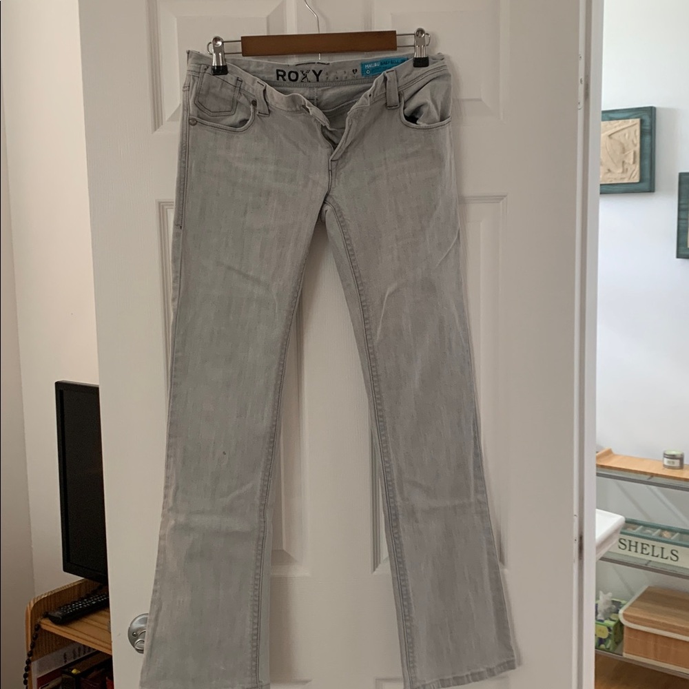 Roxy Malibu Baby Bell Fit Gray Denim Jeans
